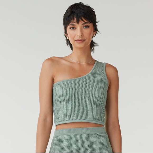 Vetta one shoulder knit top Women’s size Medium in Seafoam / Green - Picture 2 of 6